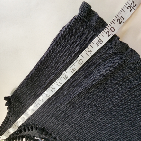 English Factory Ruffle Edge Rib Tank In Black Size Medium - Picture 12 of 12